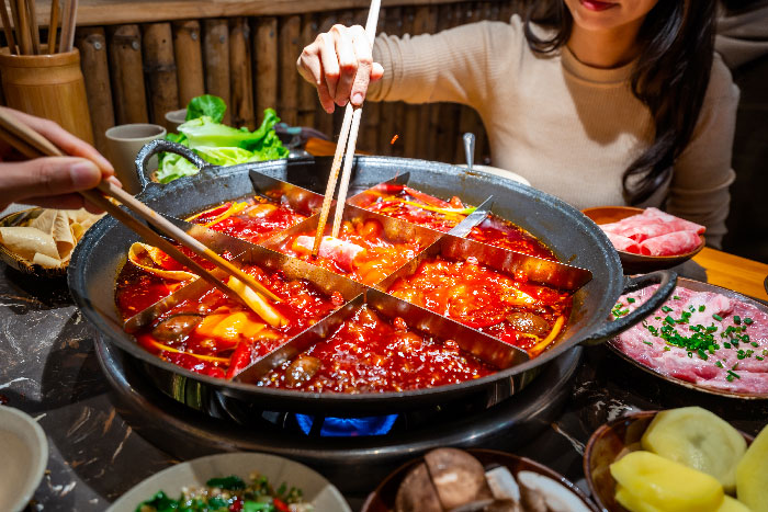 plato de comida callejera tipica de chongqing.